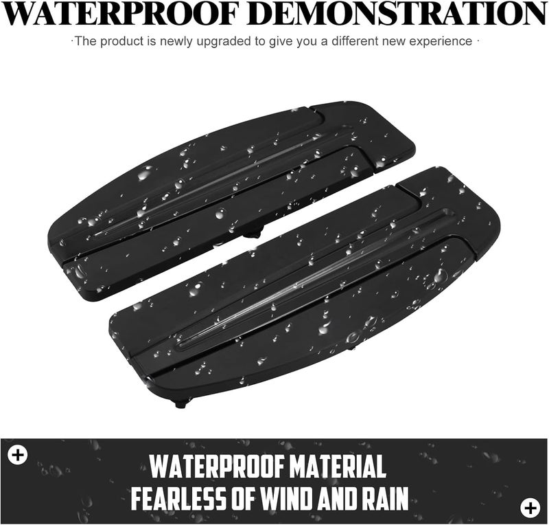 CARGLETRUE Motorcycle Driver Rider Floorboard Front Foot Pegs Fit For Harley Touring Road King Electra Street Road Glide 1986-2025 Trike 2008-2025 Softail FL 1986-2017 FLD 2012-2016 Black - Image 4